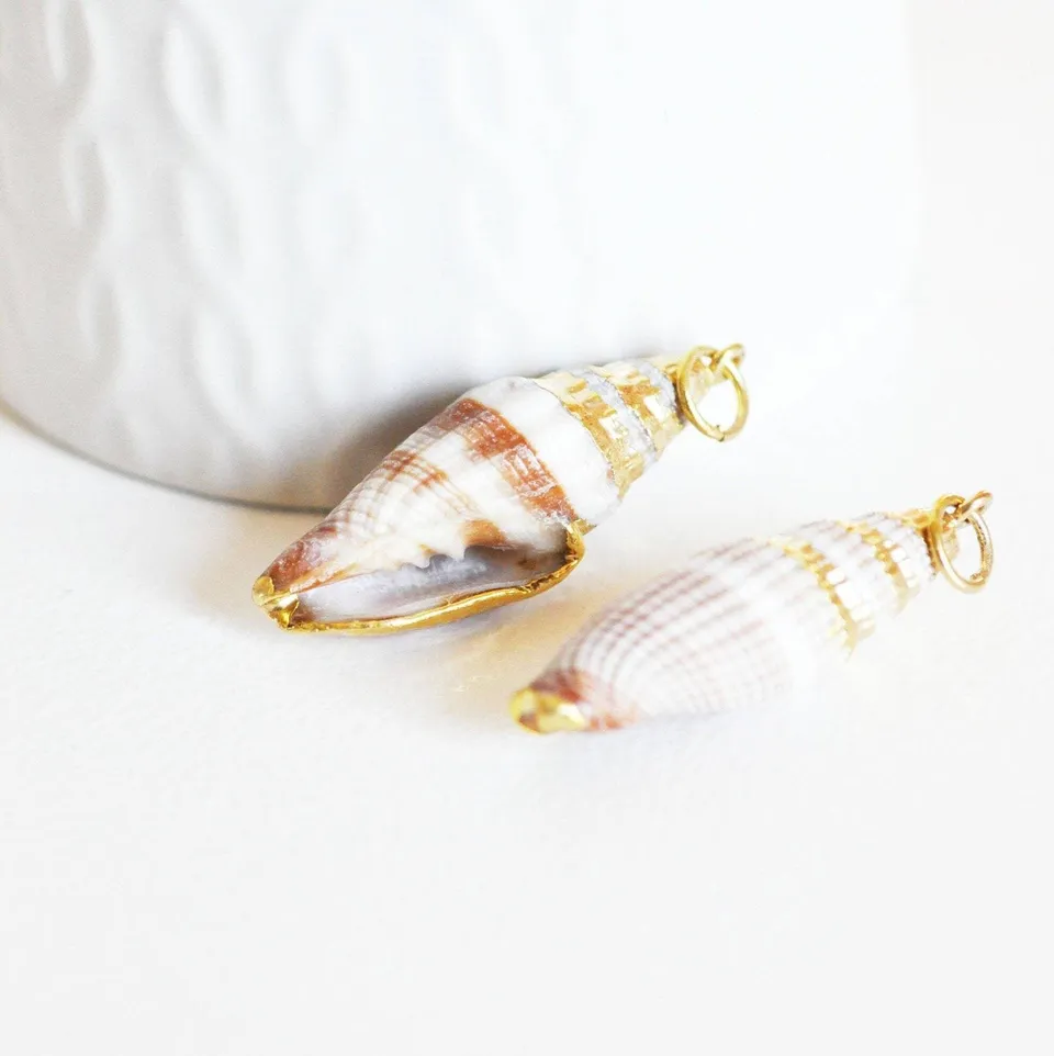 Gingerlily G2665 pendentif coquillage spirale doré 38mm