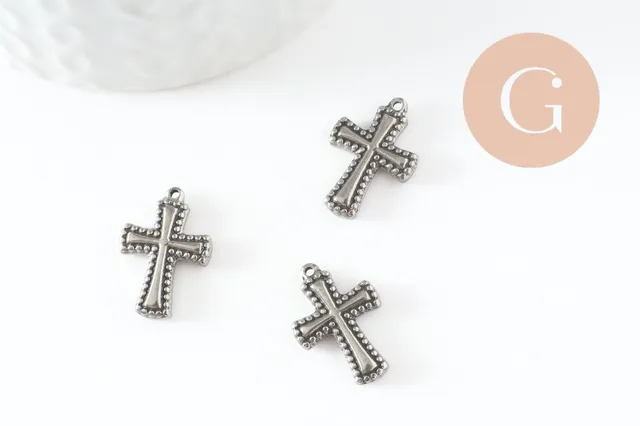 Gingerlily G9649 pendentif croix acier inoxydable 18 mm