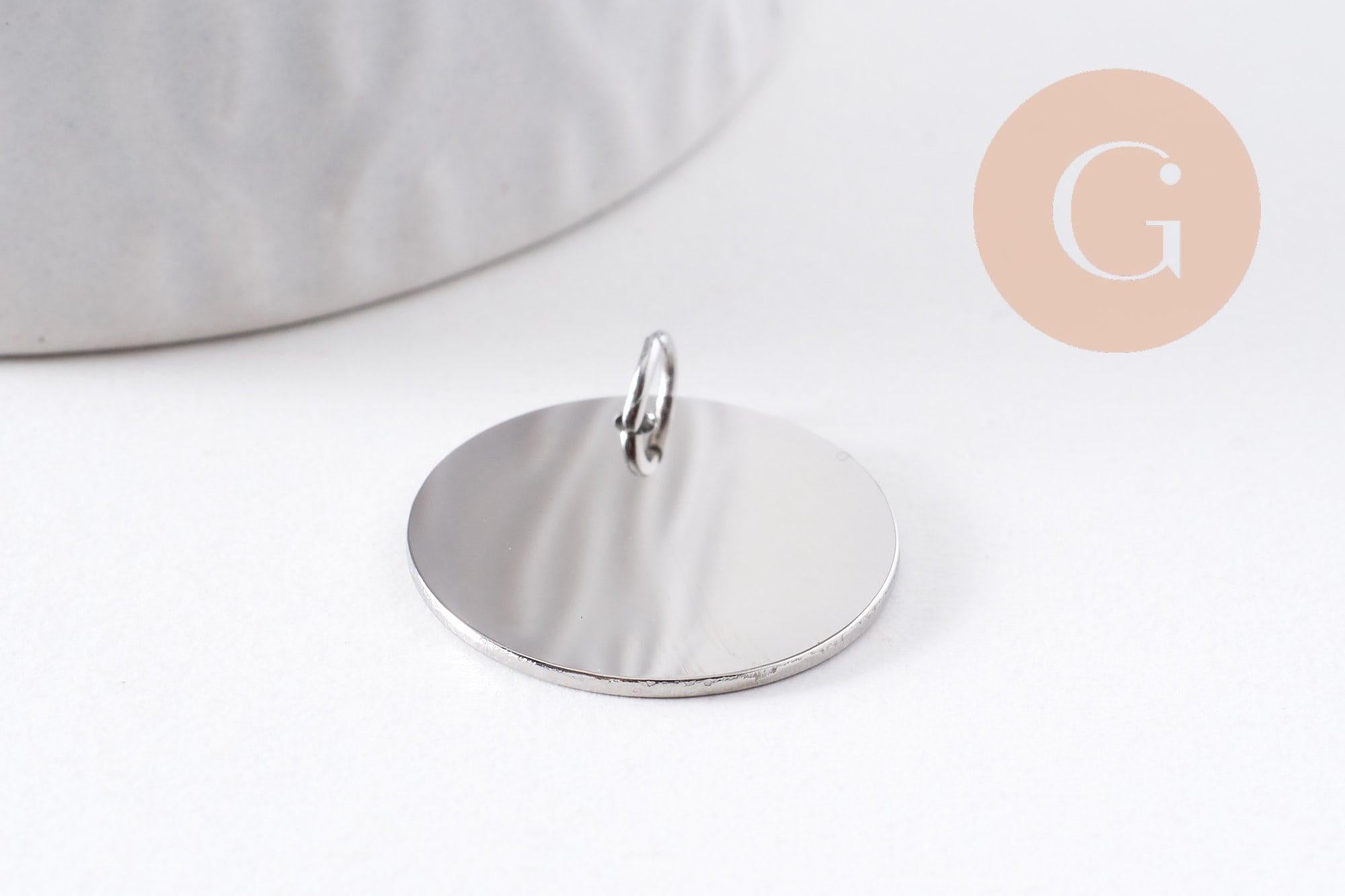 Gingerlily médaille ronde G10173 pendentif doré 20mm