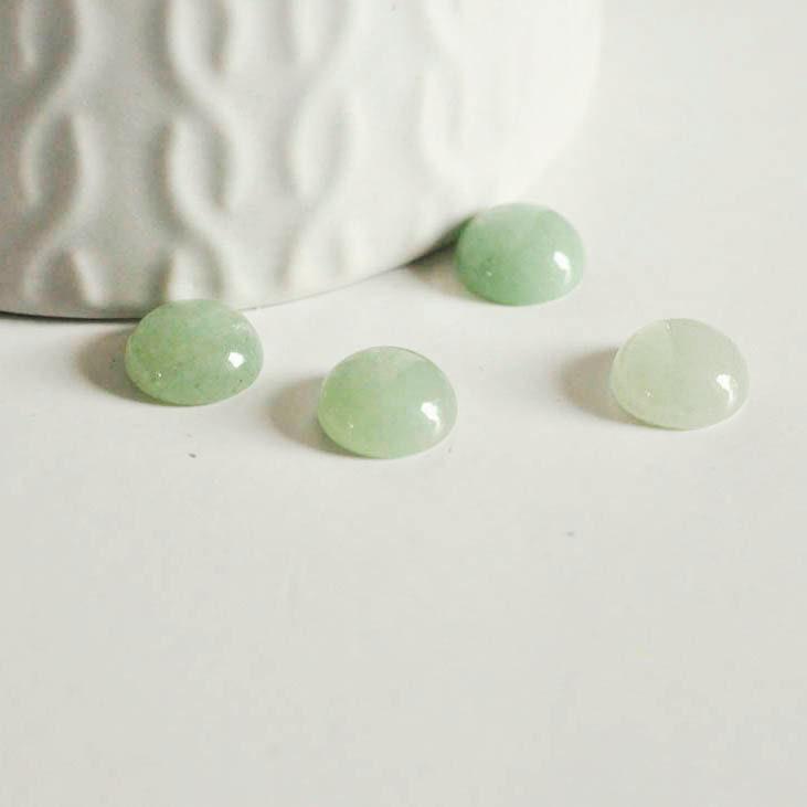 Gingerlily Cabochon aventurine verte rond 8mm pierre à coller