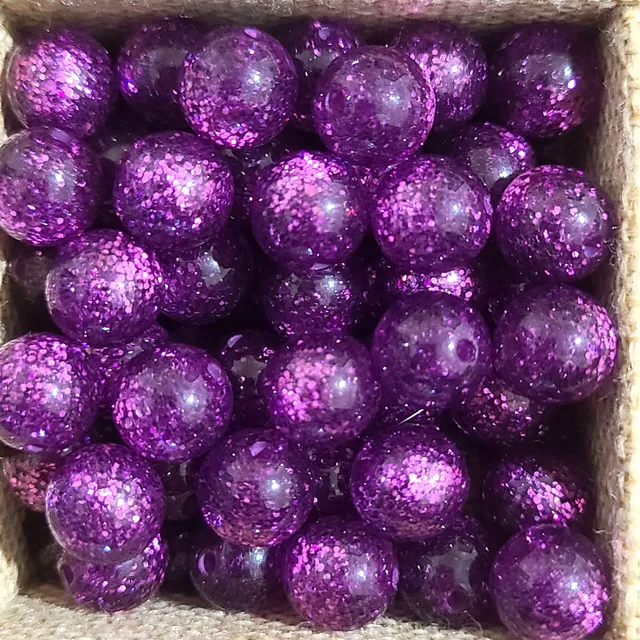 ARTSHOP Boules Glitters 1010 Prune perles polaris x10 10 mm