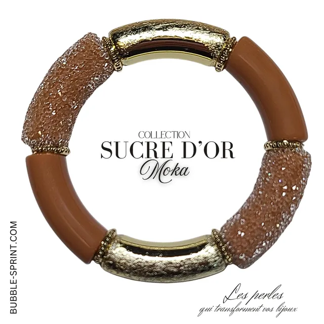 ARTSHOP Prêt-à-porter SUCRE D'OR bracelet Moka 5,5CM