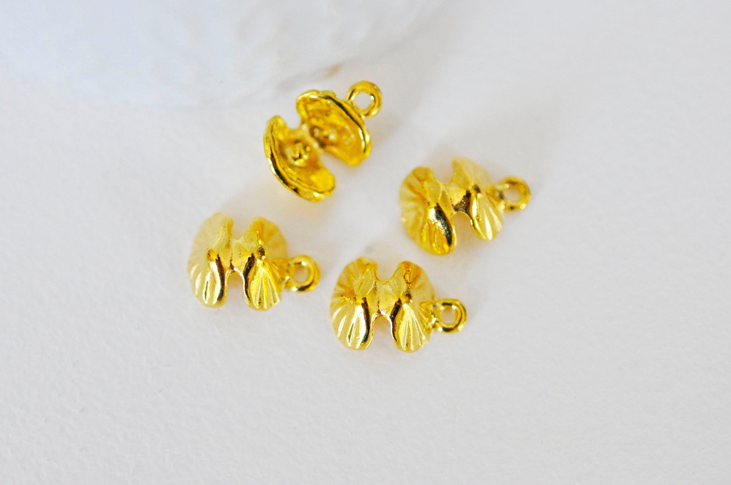 Gingerlily Pendentifs pendentif coquillage doré 15mm x2