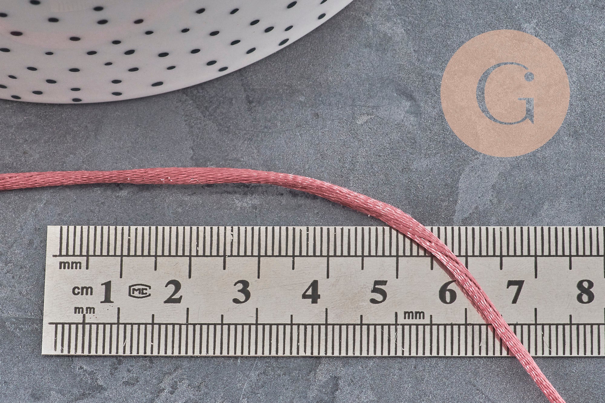 Gingerlily G11223 cordon queue de rat vieux rose 2mm x5m