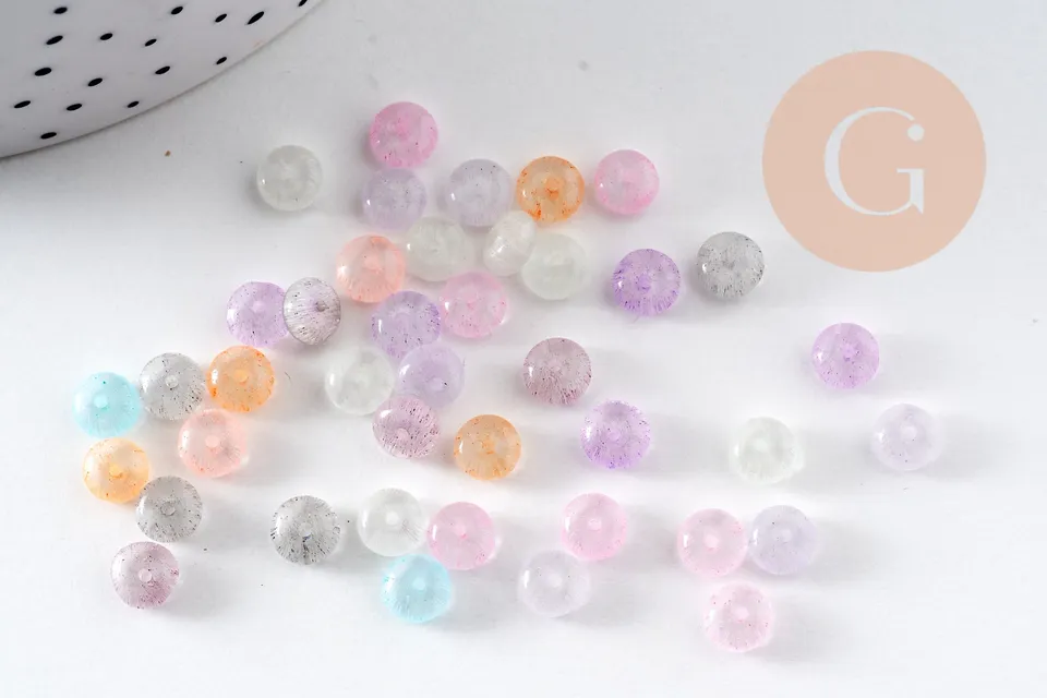 Gingerlily G10883 perles rocaille rondelle pastel 6mm 10gr