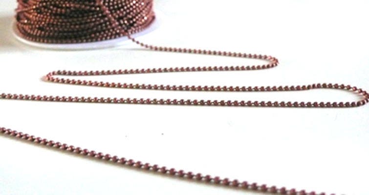 Gingerlily chaîne boule G2622 cuivre 1,5mm 5 mètres