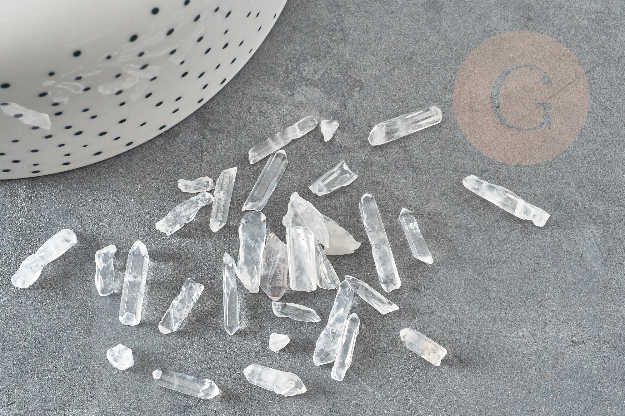 Gingerlily Perles cristal de roche G9367 perles x5 brut