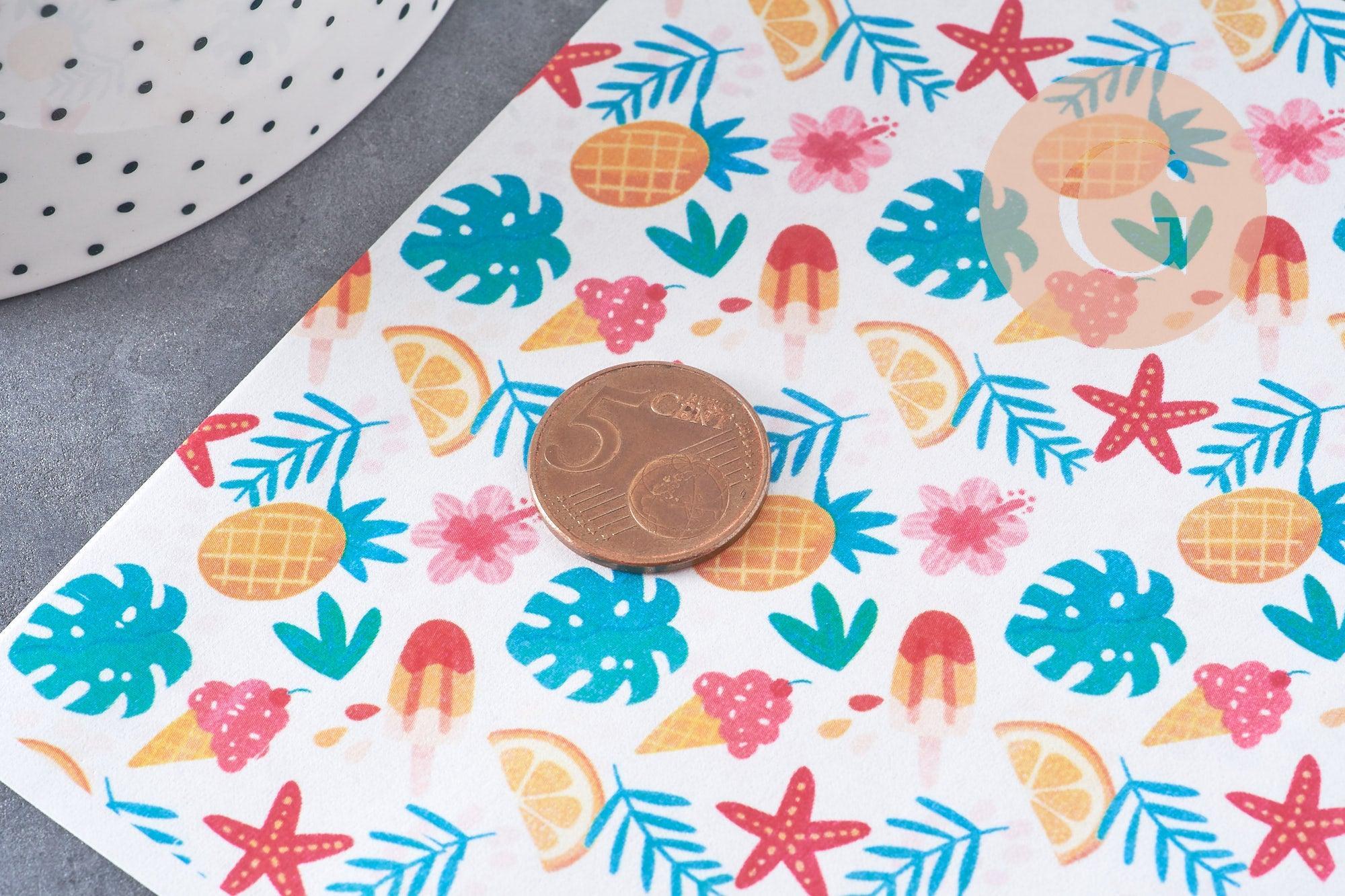 Gingerlily Pâte polymère G10769 feuille transfert vacances 14x10cm