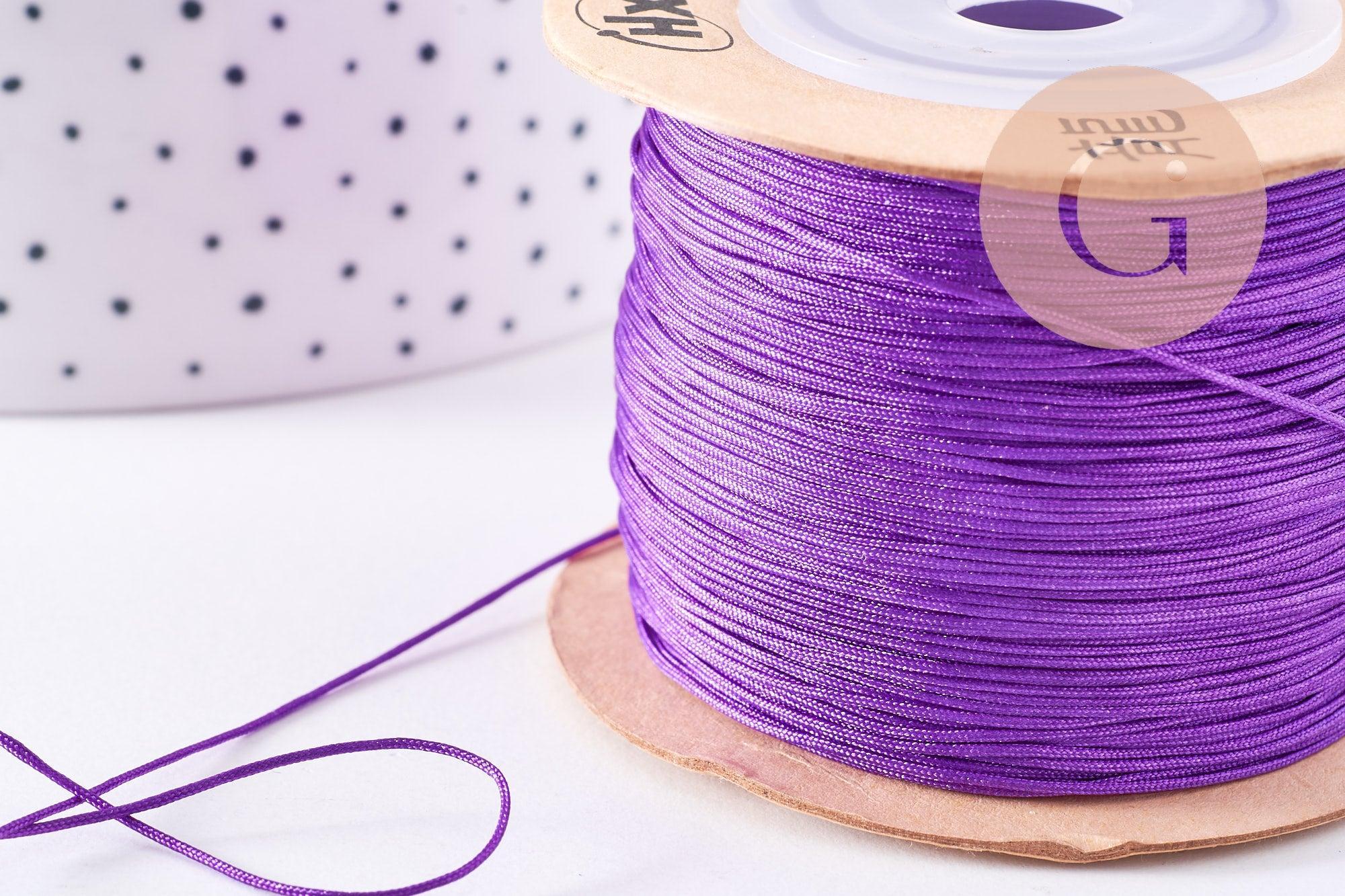 Gingerlily Cordons G10665 cordon tressé violet polyester 0,6mm 1m