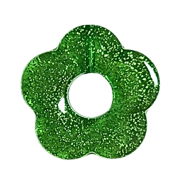 ARTSHOP Flower power fleur Capucine émeraude glitter