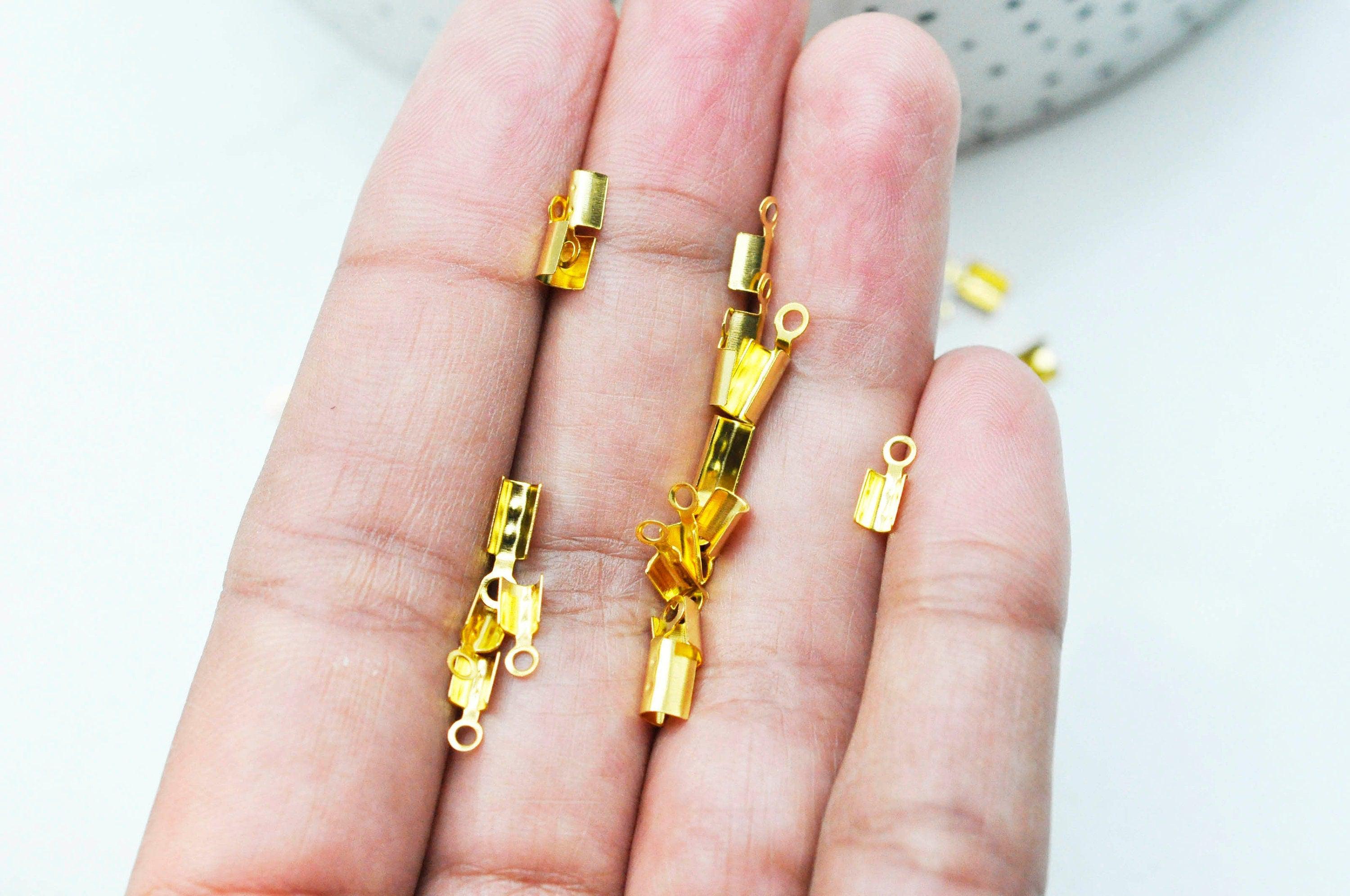Gingerlily Perles G4768 embout corde doré à pincer 8mm lot 50