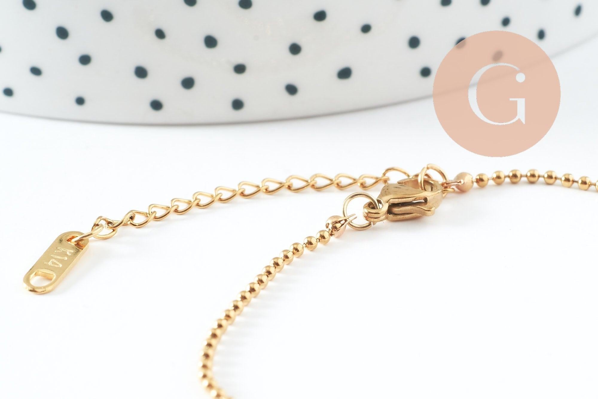 Gingerlily G9988 bracelet boule acier doré 18.5cm