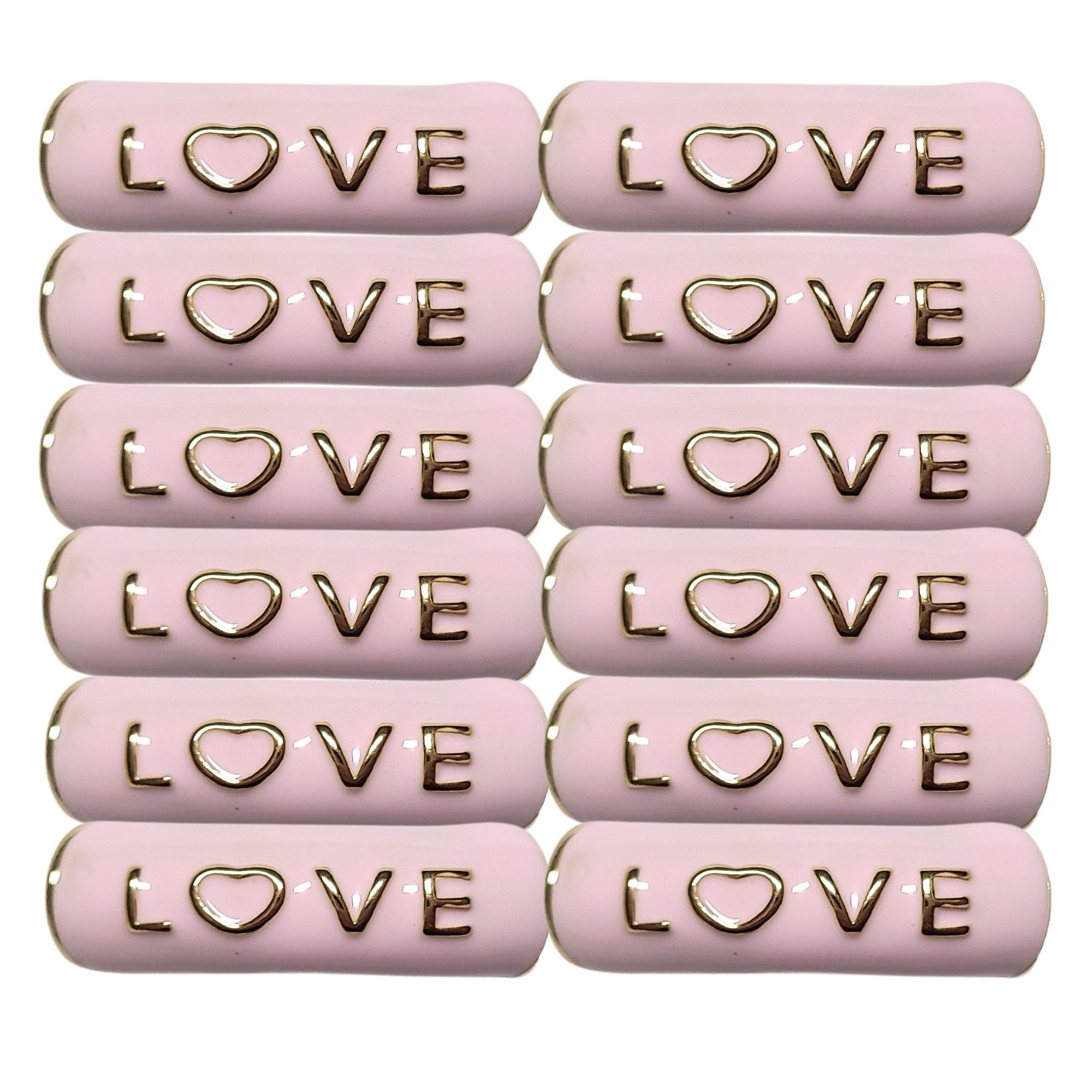 ARTSHOP 329 Tubes Love émaillés Marshmallow perle 12mm