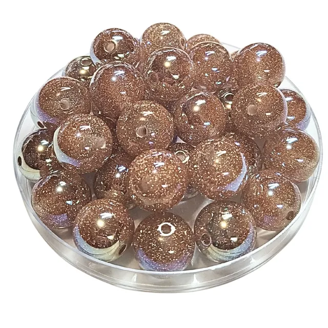 ARTSHOP Boules Glitters 264 perles acryliques 16mm or rose