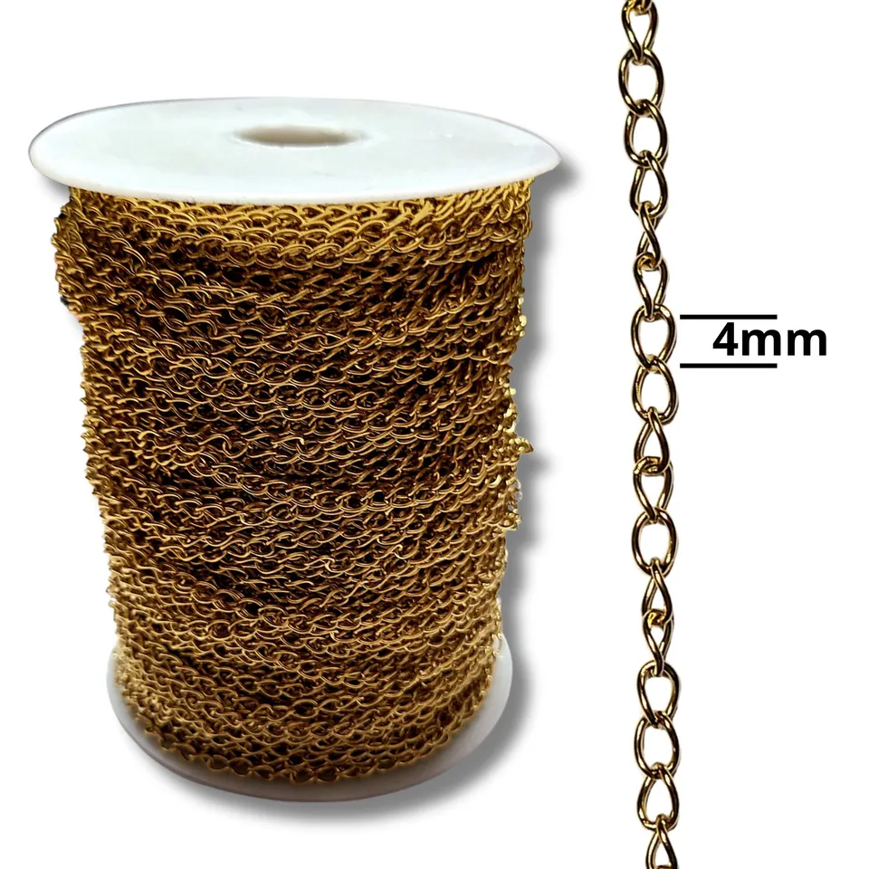 ARTSHOP AI-14 chaîne dorée acier inoxydable 1 mètre