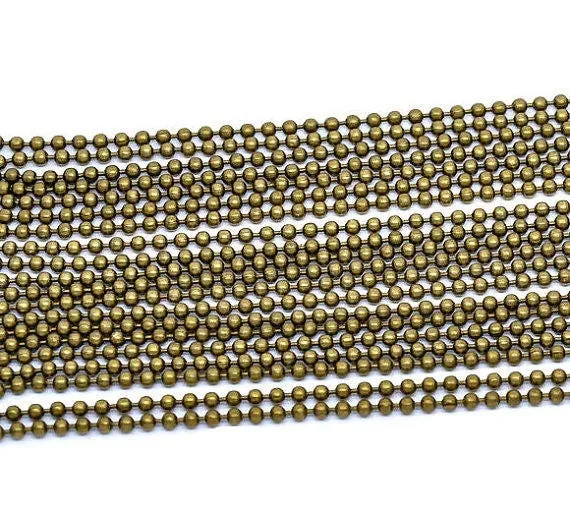 Gingerlily chaîne boule bronze 1,5mm 1 mètre au mètre