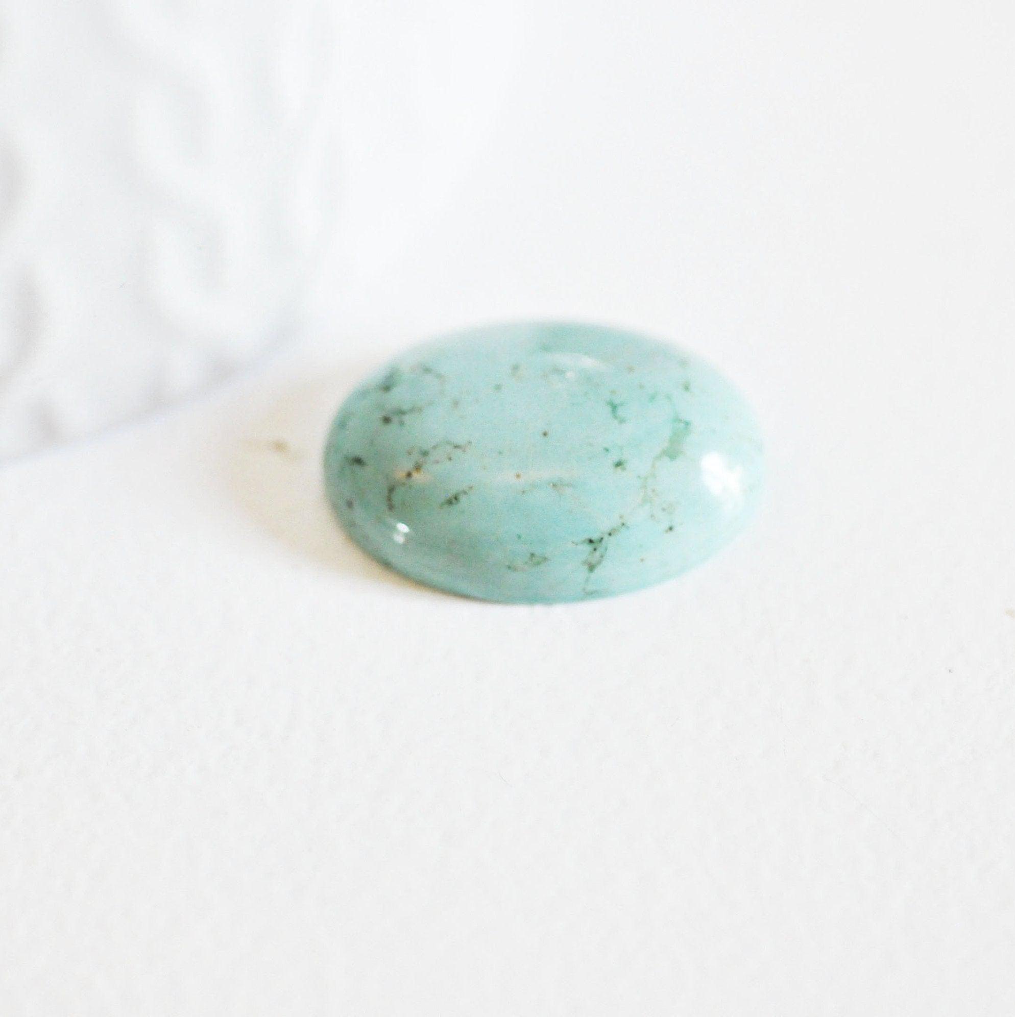 Gingerlily cabochon ovale turquoise verte 25x18mm x1