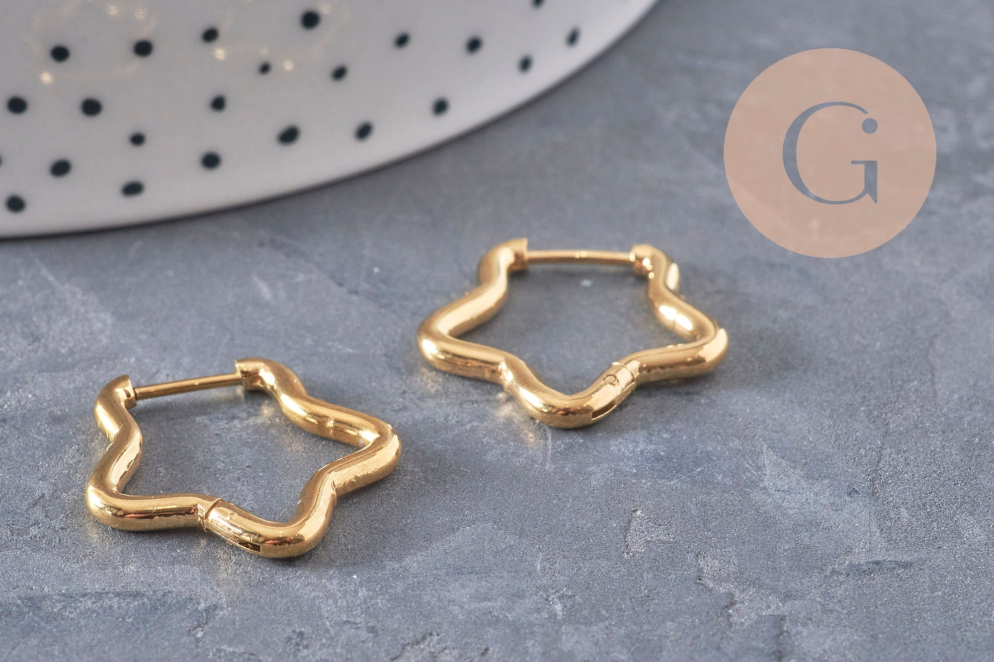 Gingerlily G10966 créoles étoile dorées 23mm la paire