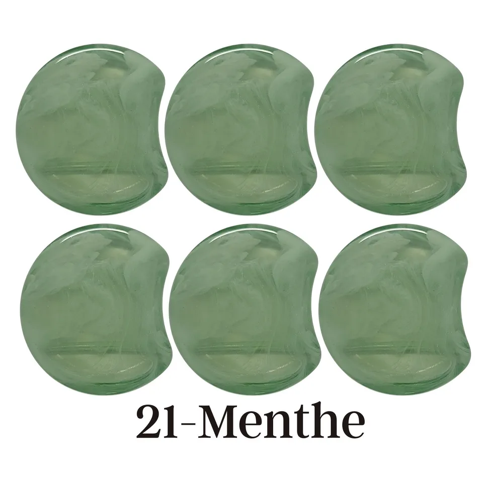 ARTSHOP Palets LUNE MOON 21 Menthe marbré incurvé x1