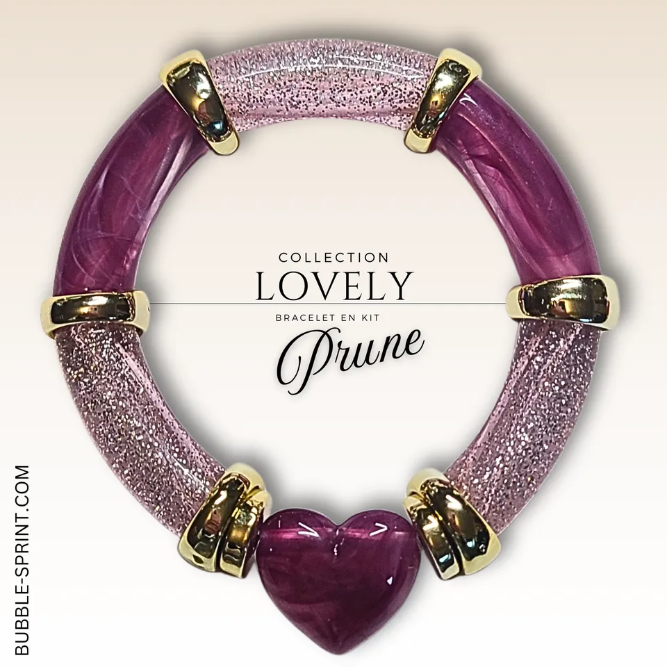 ARTSHOP Bijoux en KITS Lovely kit bracelet prune