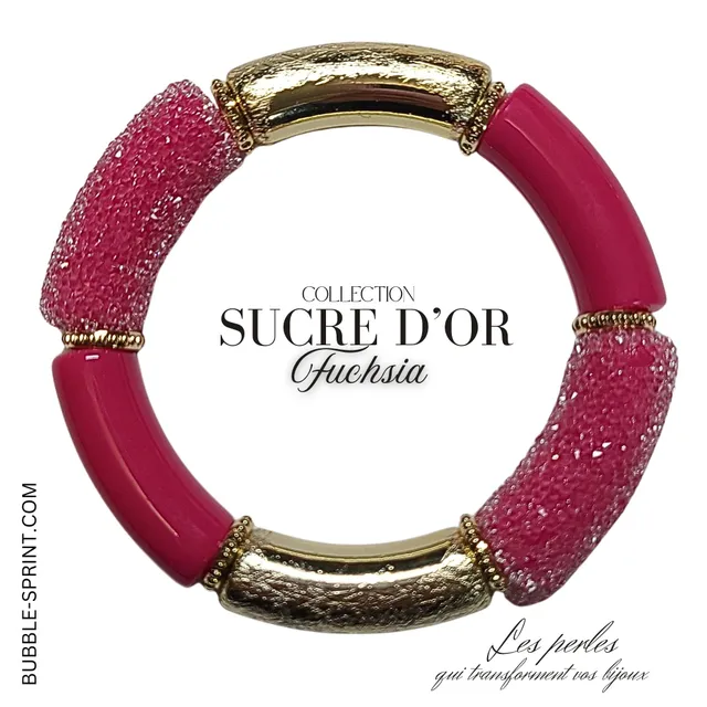 ARTSHOP Sucre d'Or bracelet Fuchsia sucré kit à faire