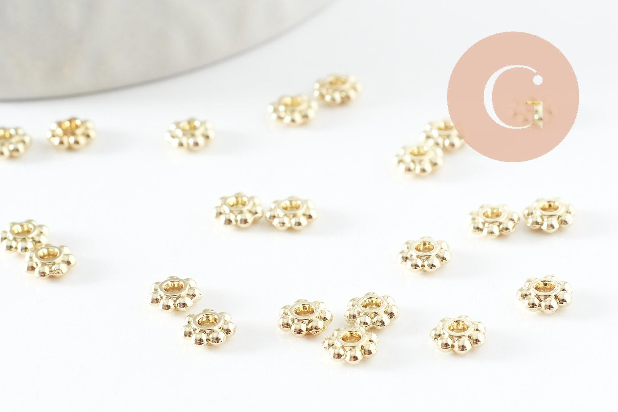 Gingerlily G9544 rondelle fleur zamac doré 4mm x20 séparateur