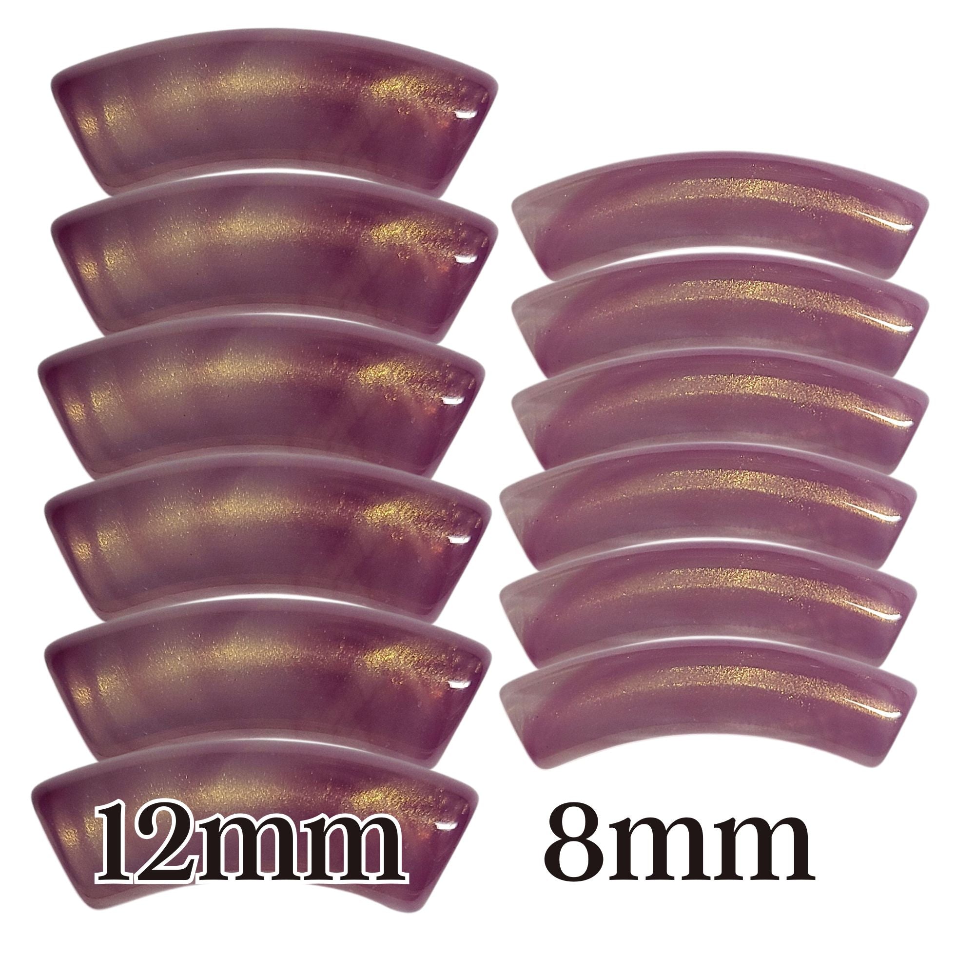 ARTSHOP Tubes 8MM 338 tube raisin satin incurvé x6