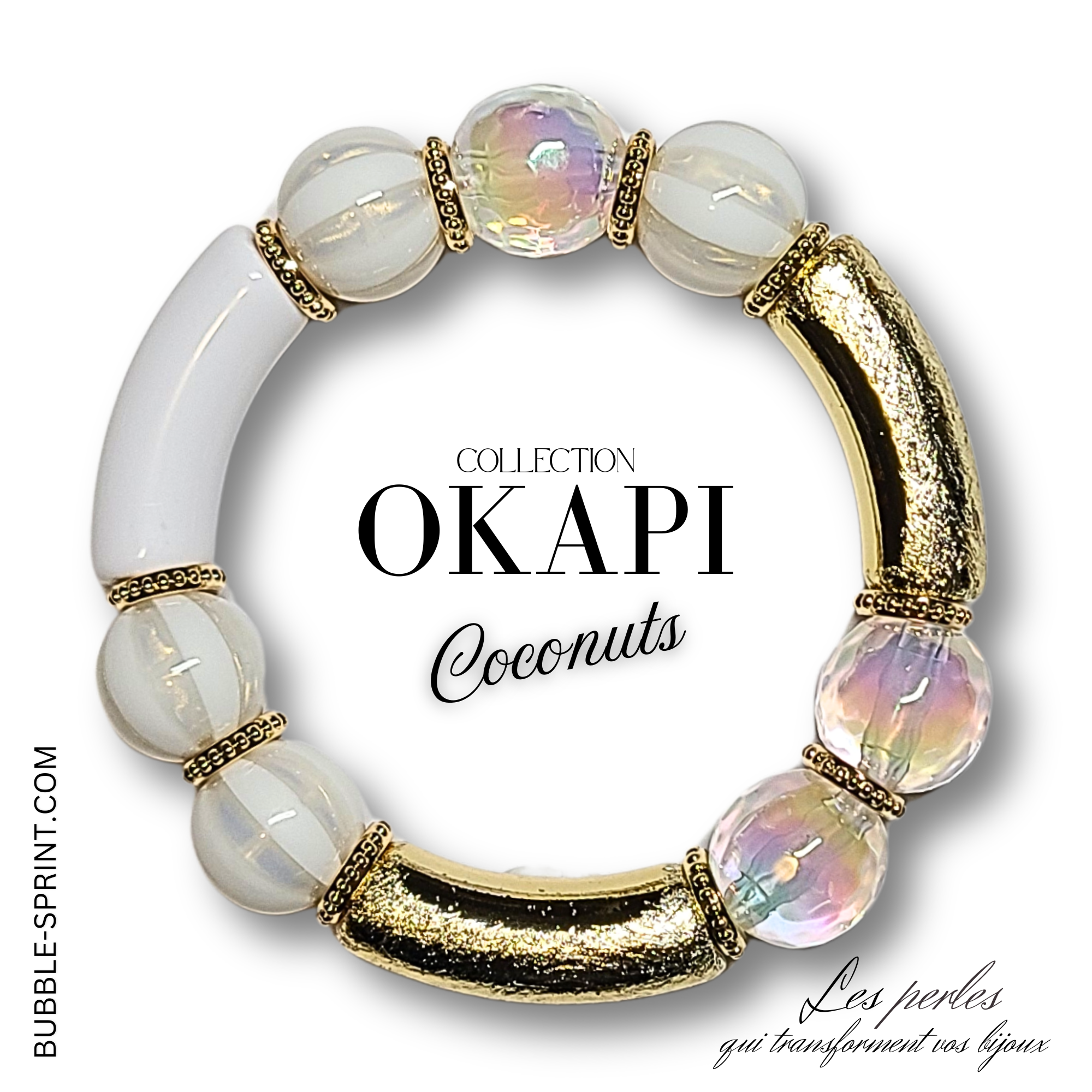 ARTSHOP Okapi Coconuts kit bracelet perles acrylique