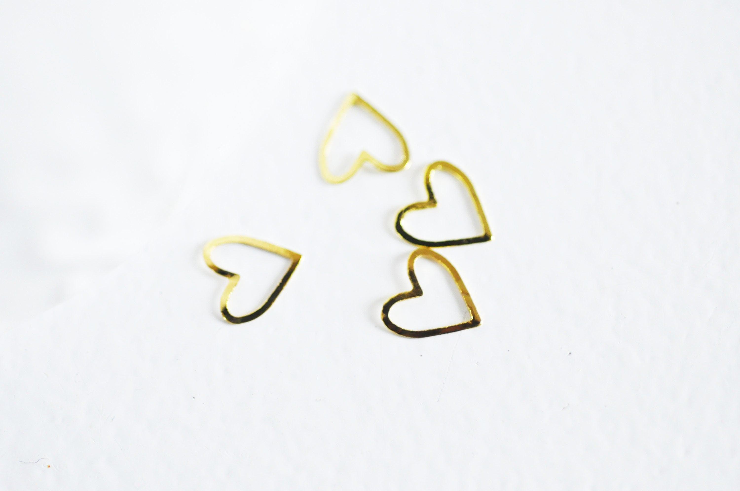 Gingerlily G4310 charm cœur doré à coller boîte de 200