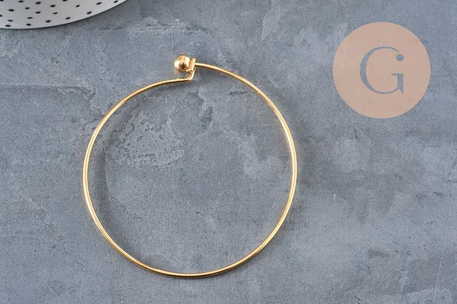 Gingerlily Accessoires G11264 bracelet jonc doré boule 62mm