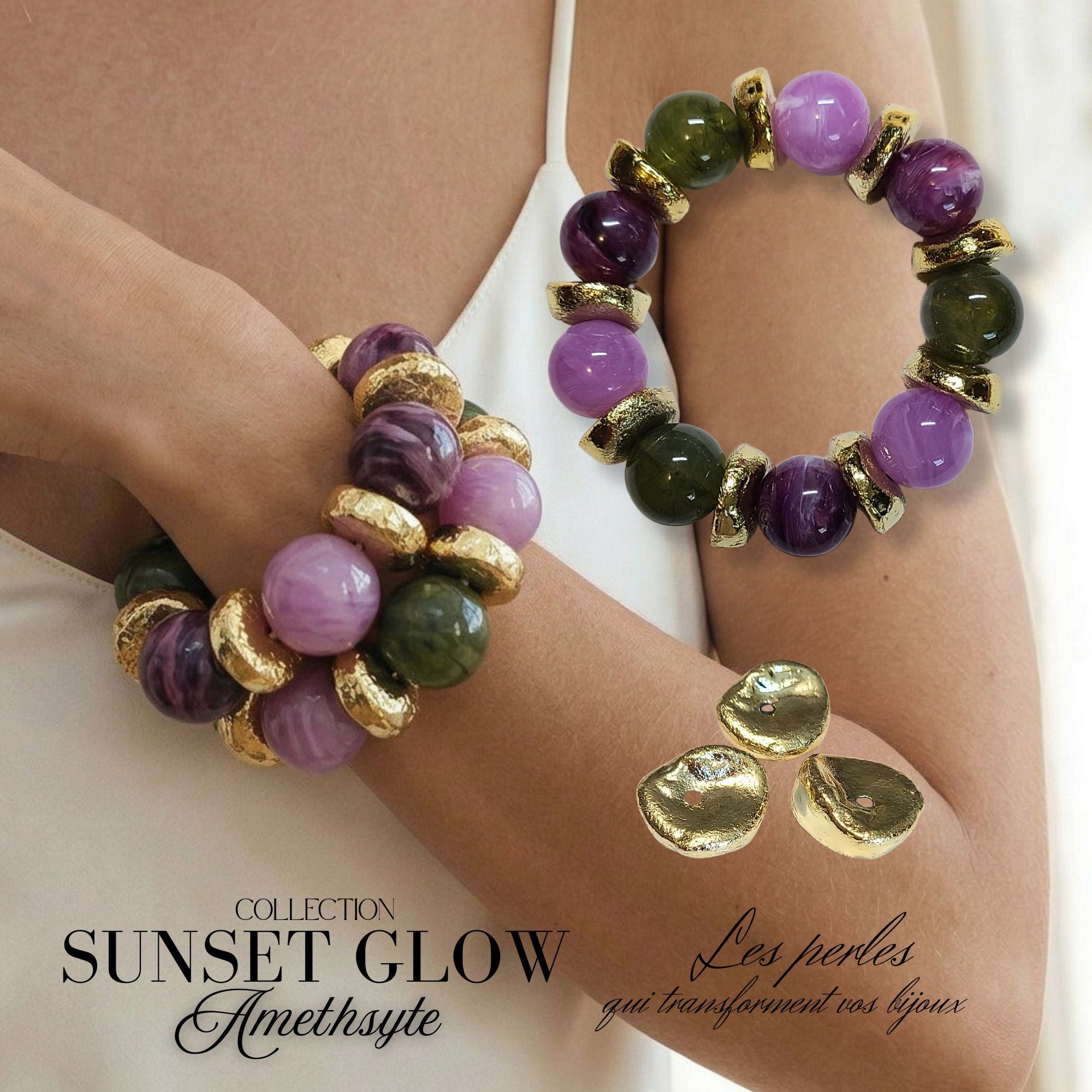 ARTSHOP Sunset Glow Améthyste kit bracelet 20mm
