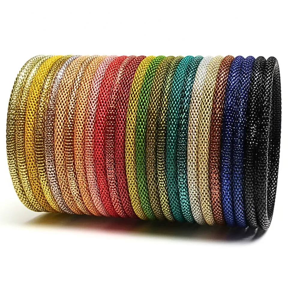ARTSHOP Cotte de Mailles lot 100 bracelets élastiques fins