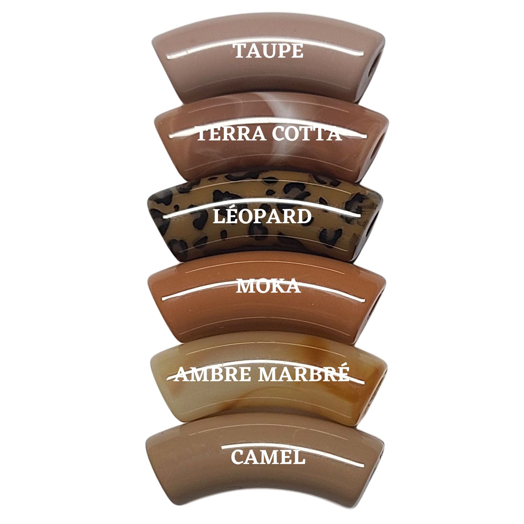 ARTSHOP Camaieu 203 Tubes Incurvés 12MM Marron x6