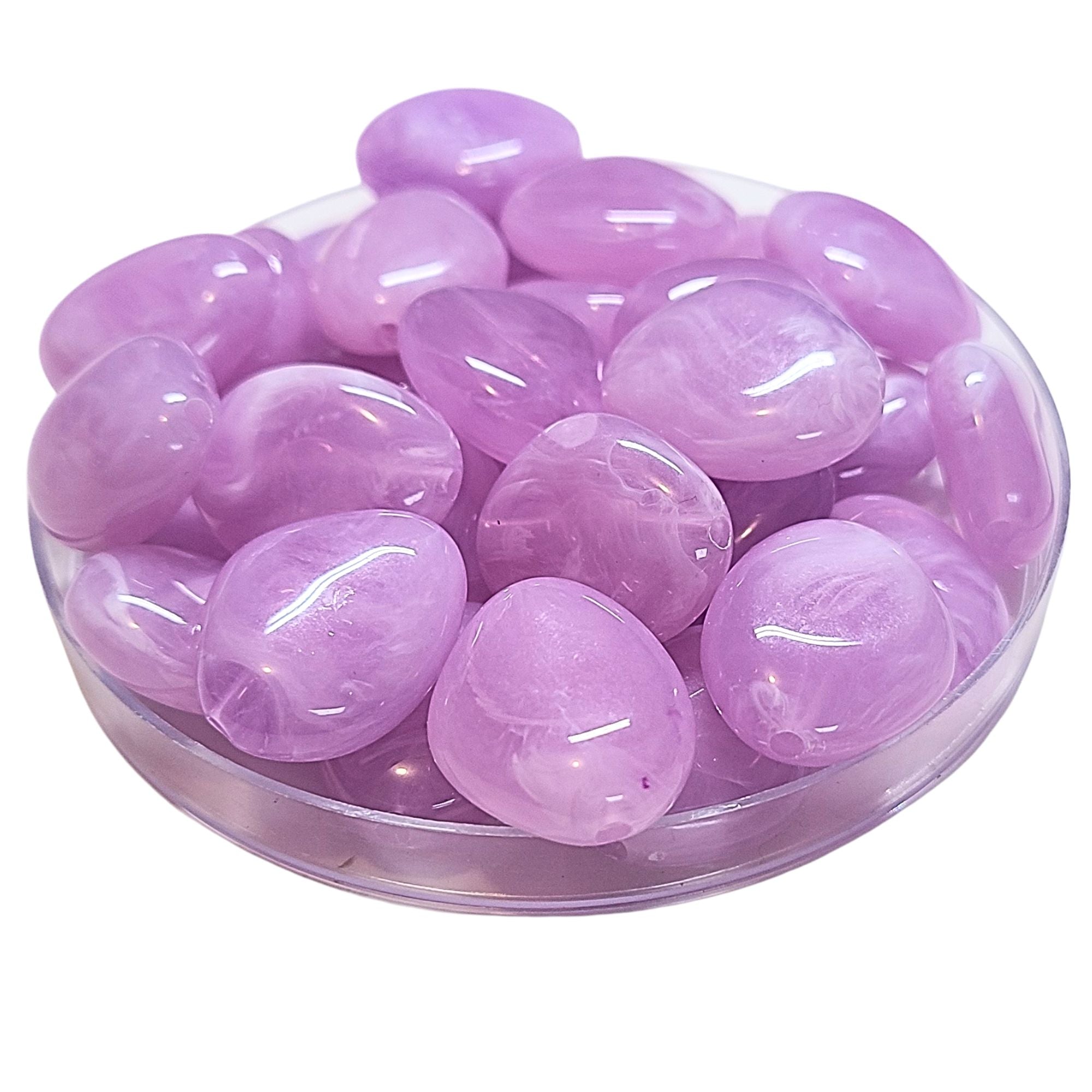 ARTSHOP Tika Galets Acryliques 23MM Lilas Marbré x10