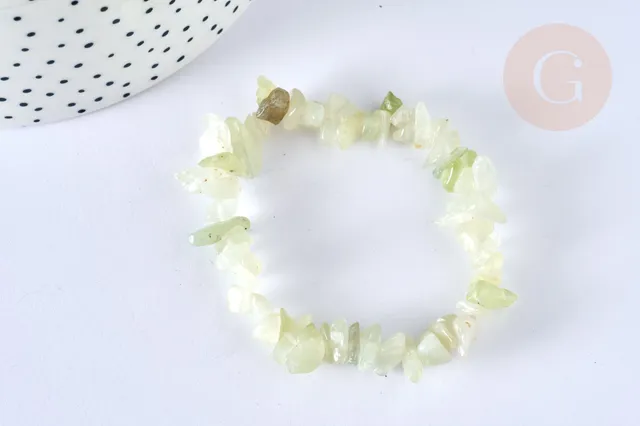 Gingerlily Bracelet élastique chips jade naturel 50mm x1