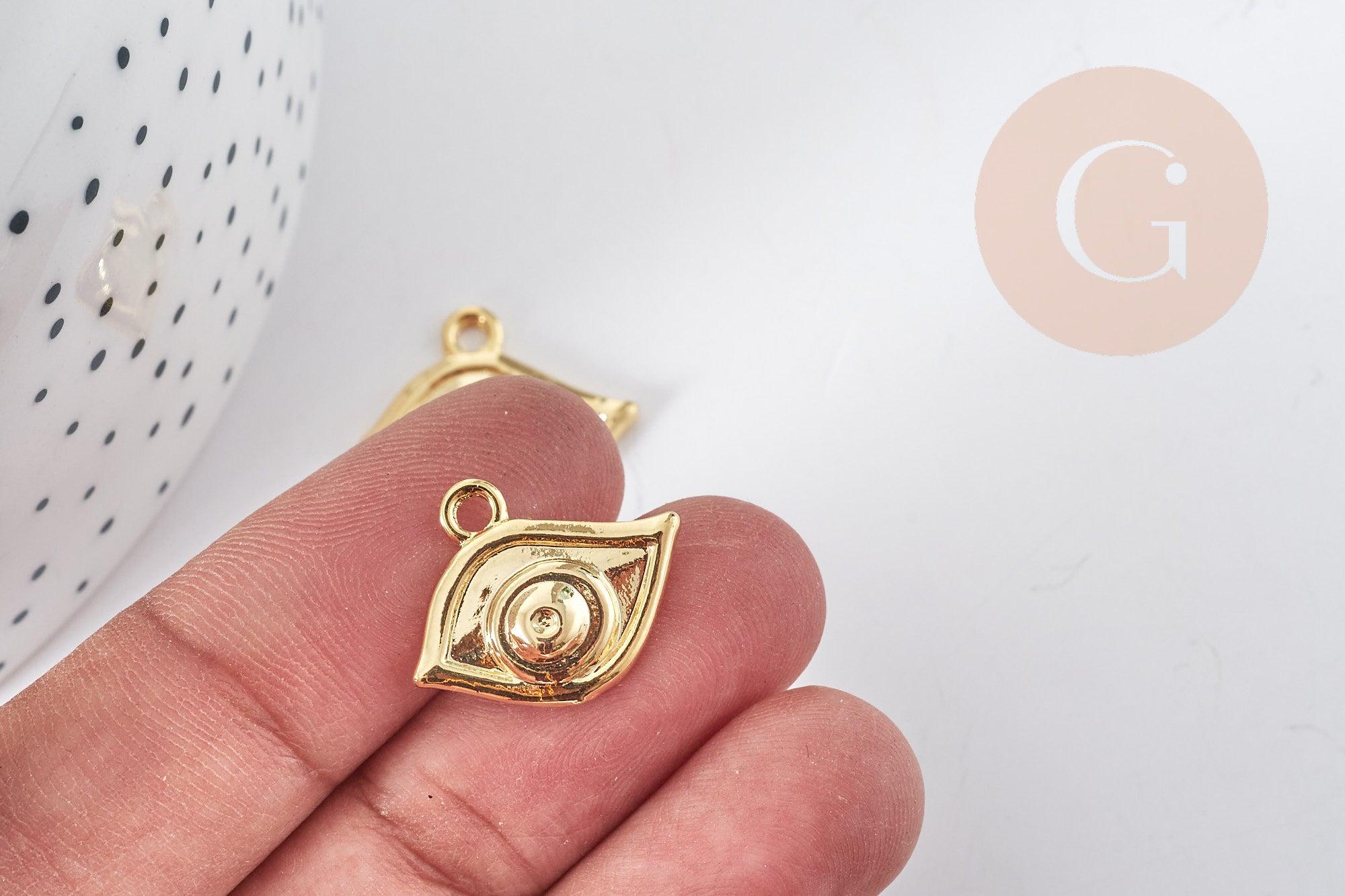 Gingerlily G8921 pendentif œil protecteur zamak doré x2
