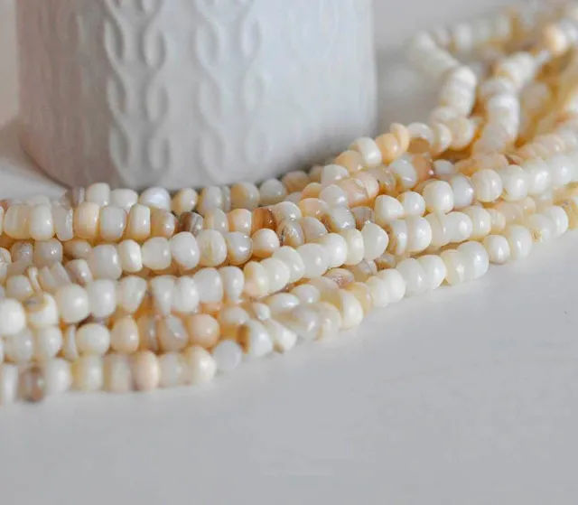 Gingerlily Perles G531 perles coquillage beige nacre 6-7mm