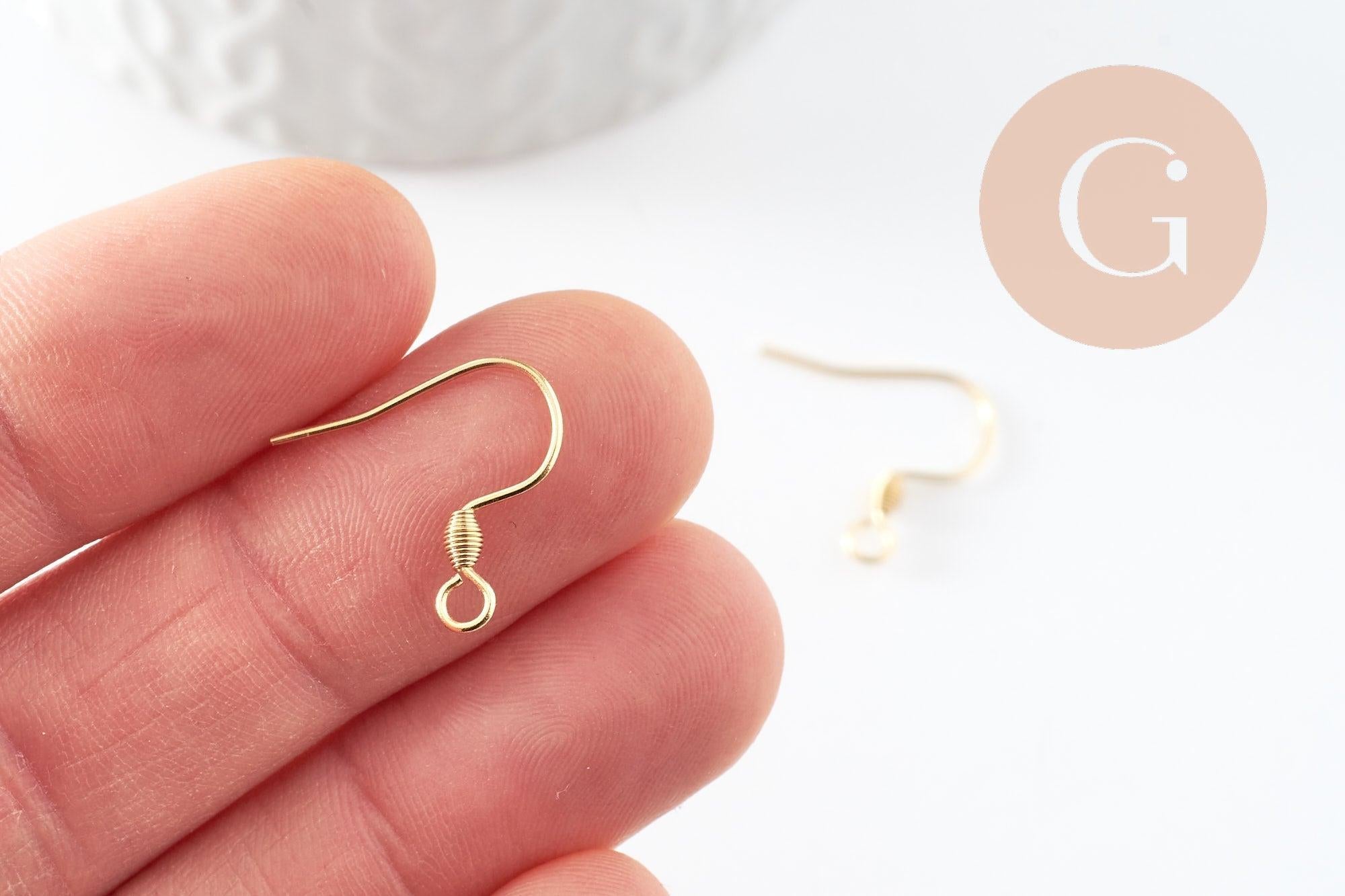 Gingerlily Apprêts crochets boucles d'oreilles doré G9525 x10
