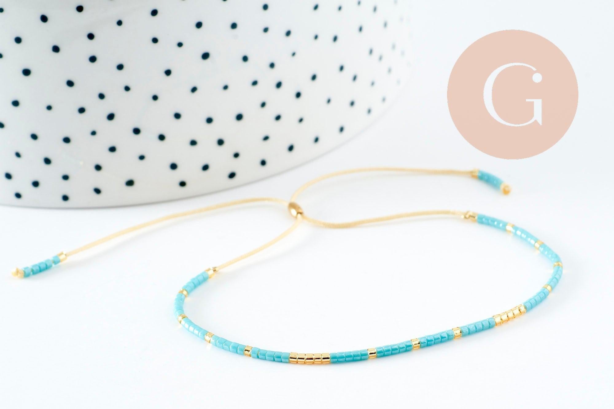 Gingerlily Perles bracelet rocaille japonaises réglable x1