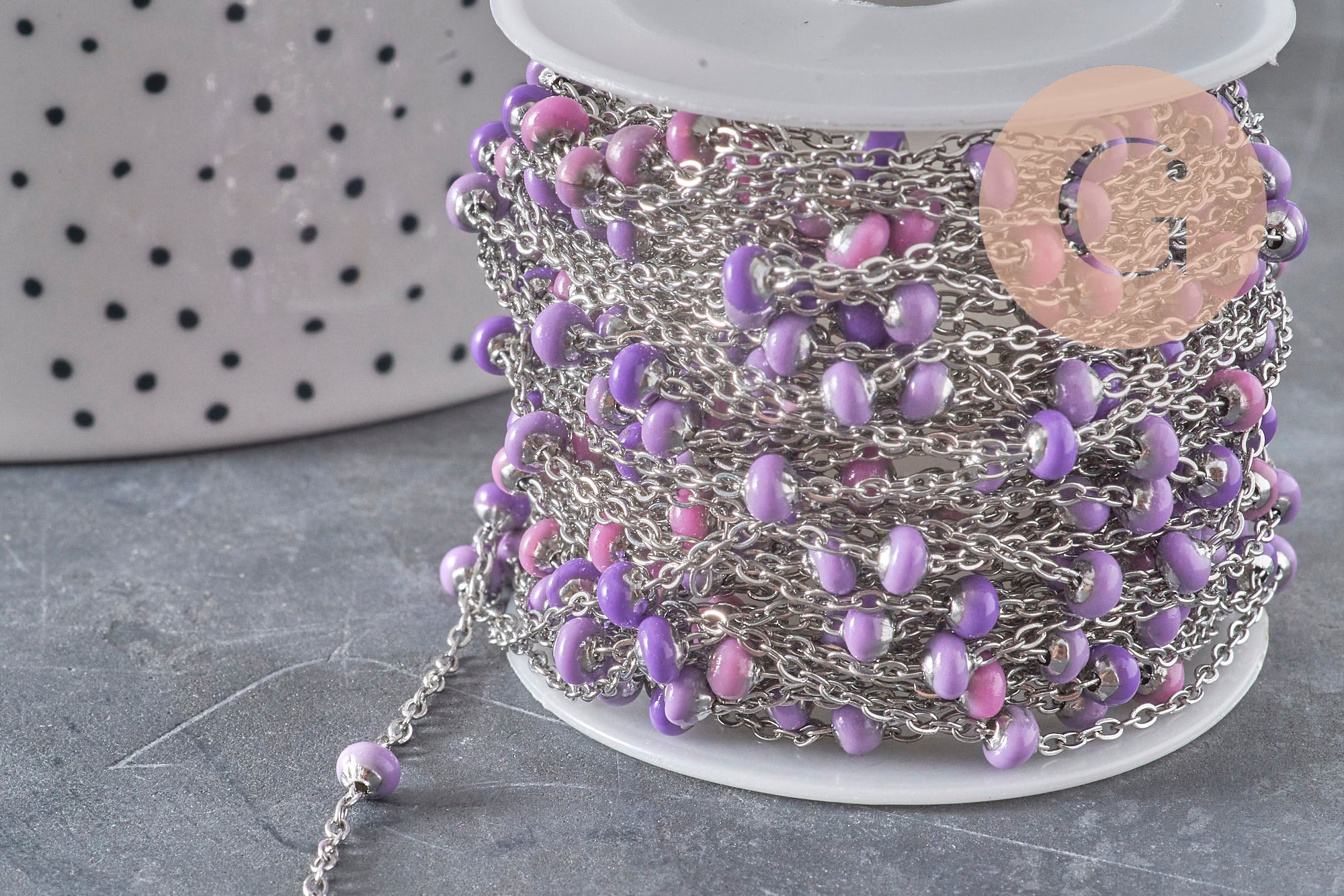 Gingerlily Chaînes satellite acier 304 chaîne violet lilas 1 mètre
