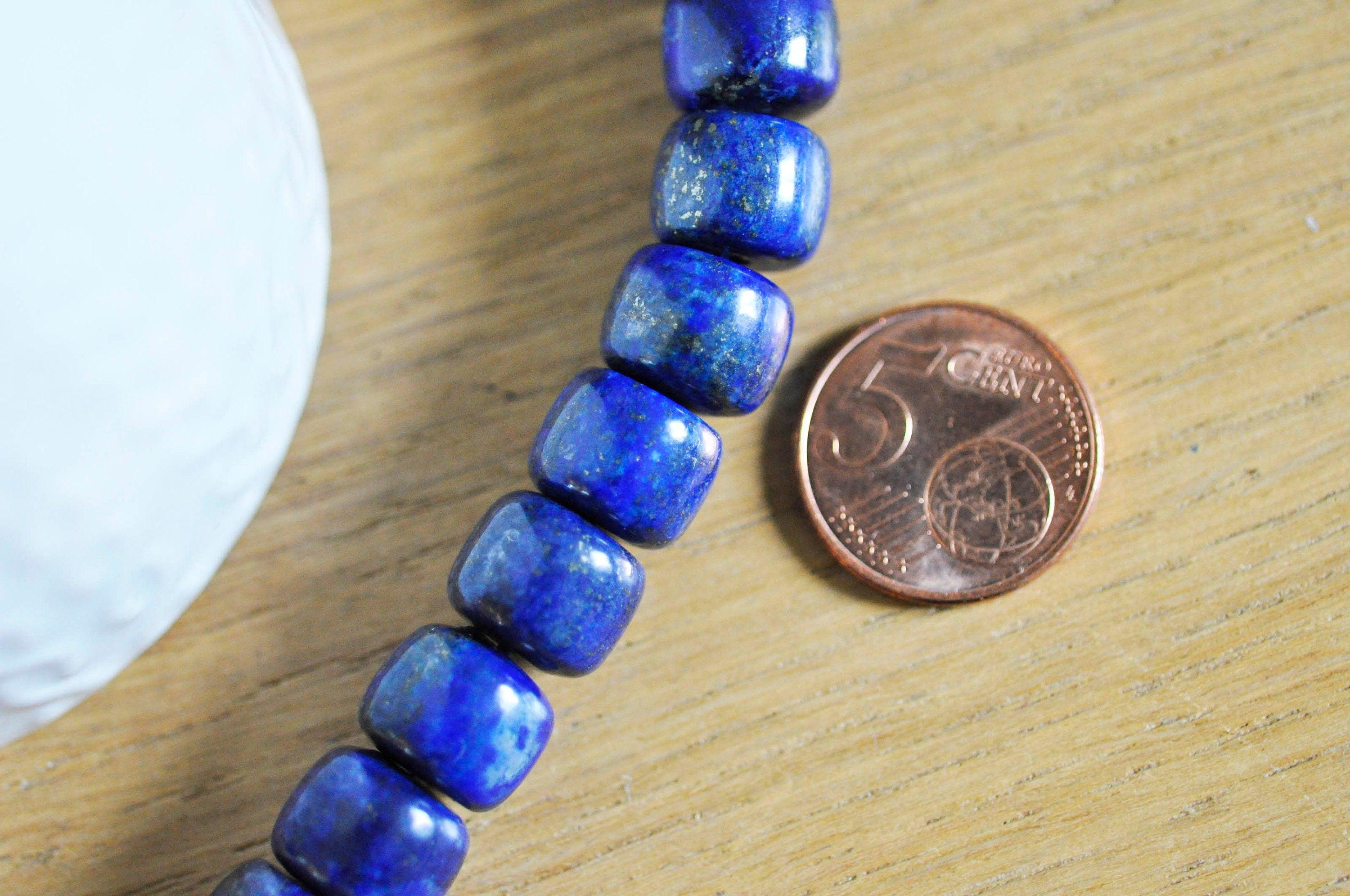 Gingerlily perles rondelle lapis lazuli 11x10mm fil 40 perles