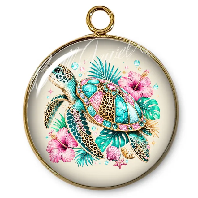 ARTSHOP Pendentifs Intemporel Tortue pendentif x1 plaqué or 24K
