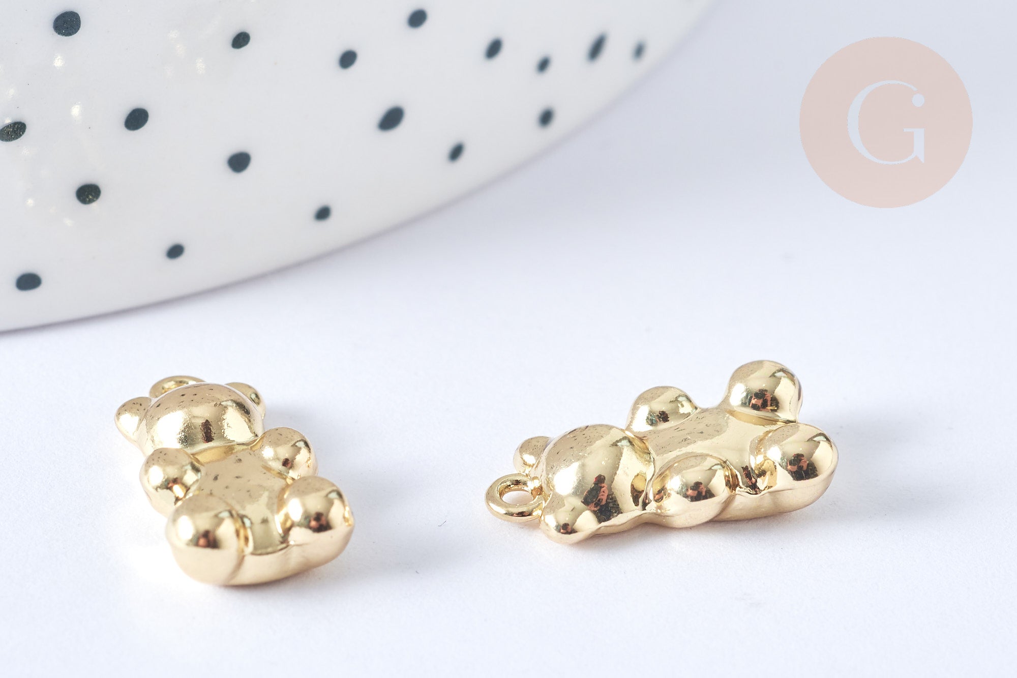 Gingerlily Pendentifs G7890 pendentif ourson zamac doré x1