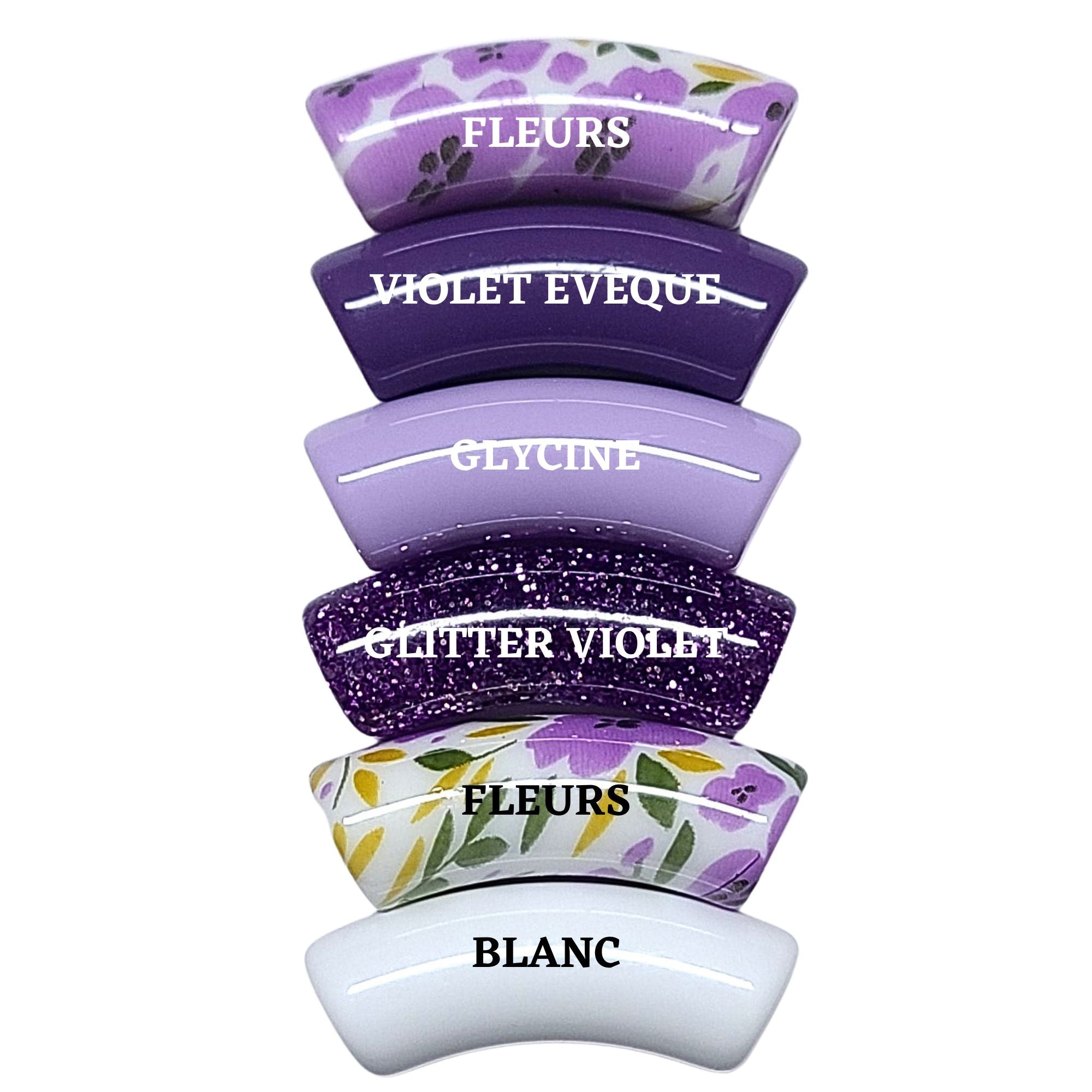 ARTSHOP Camaieux 214 lot 6 perles tubes violet