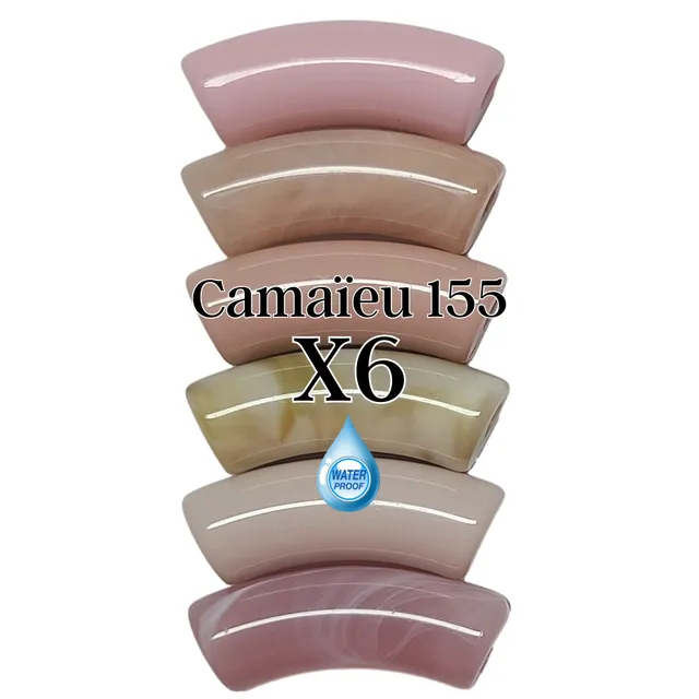 ARTSHOP Camaieux 155 lot 6 tubes incurvés 12MM rose