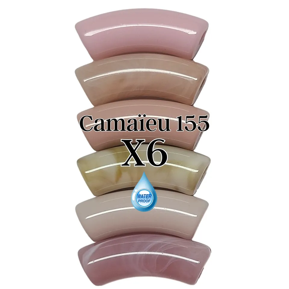 ARTSHOP Camaieux 155 lot 6 tubes incurvés 12MM rose