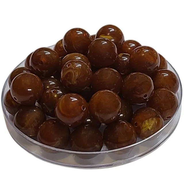 ARTSHOP Boules 16MM 381 perles acryliques miel foncé x15