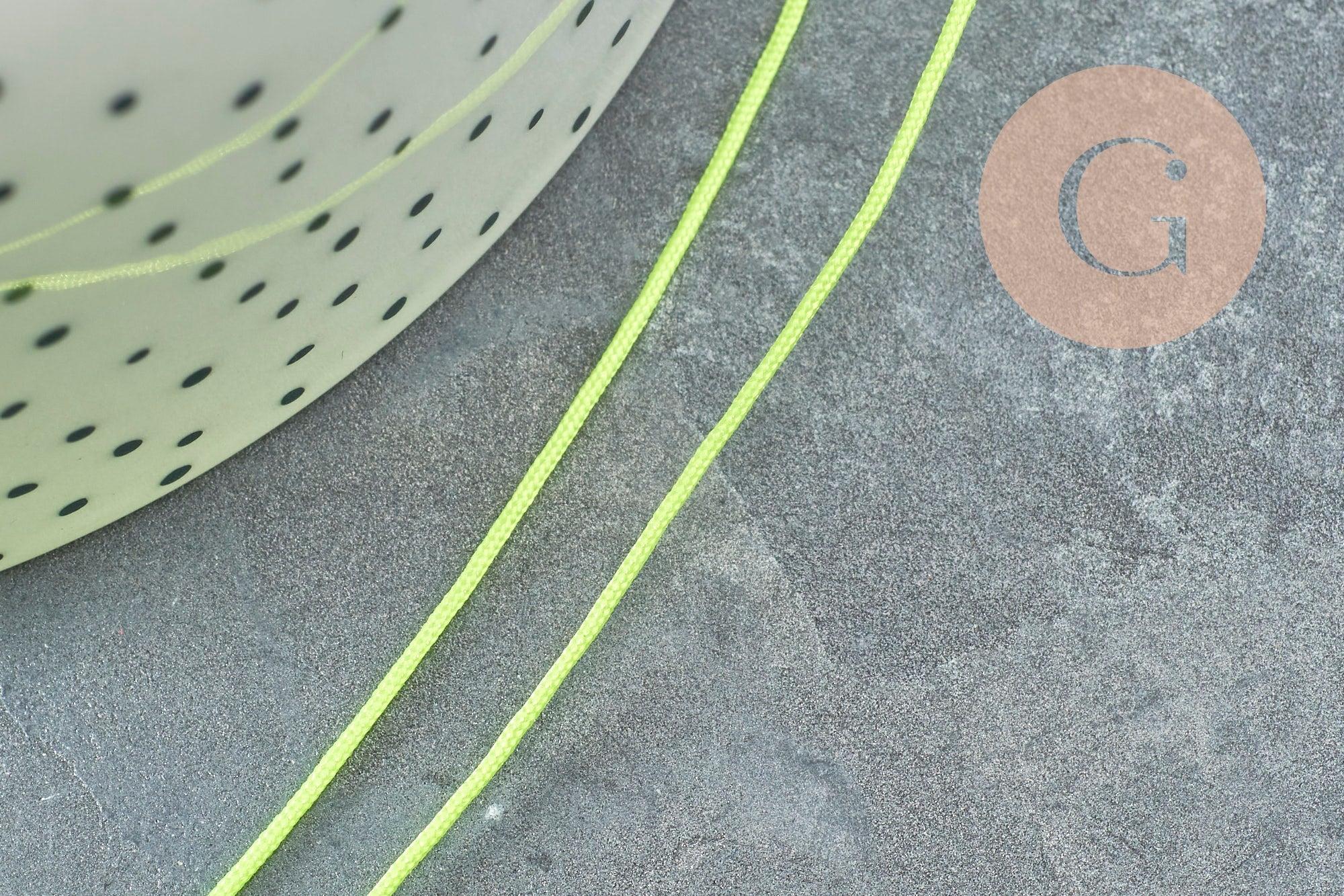 Gingerlily Cordon polyester jaune fluo 0,8mm 1m G9455