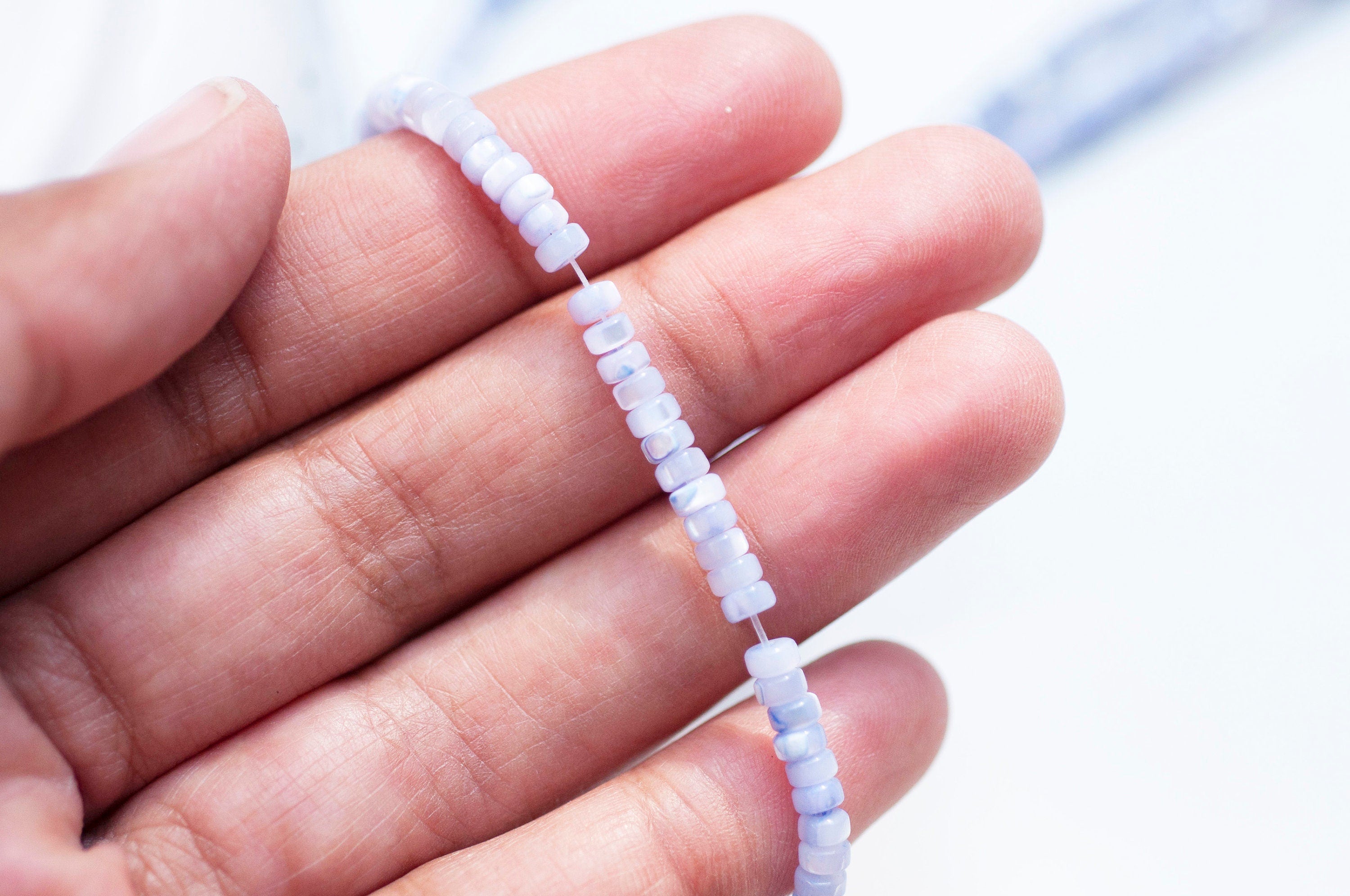 Gingerlily Perles pour bijoux DIY G4772 perle heishi 2x4mm violet pastel