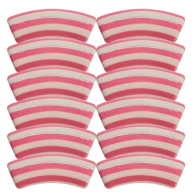 ARTSHOP Tubes à Rayures 451 perle tube rose 12mm x1